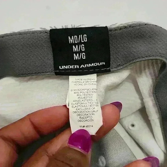 Under Armor Mens White/Grey "IMG" Cap Baseball Style Hat, sz Md/Lg - Picture 7 of 12